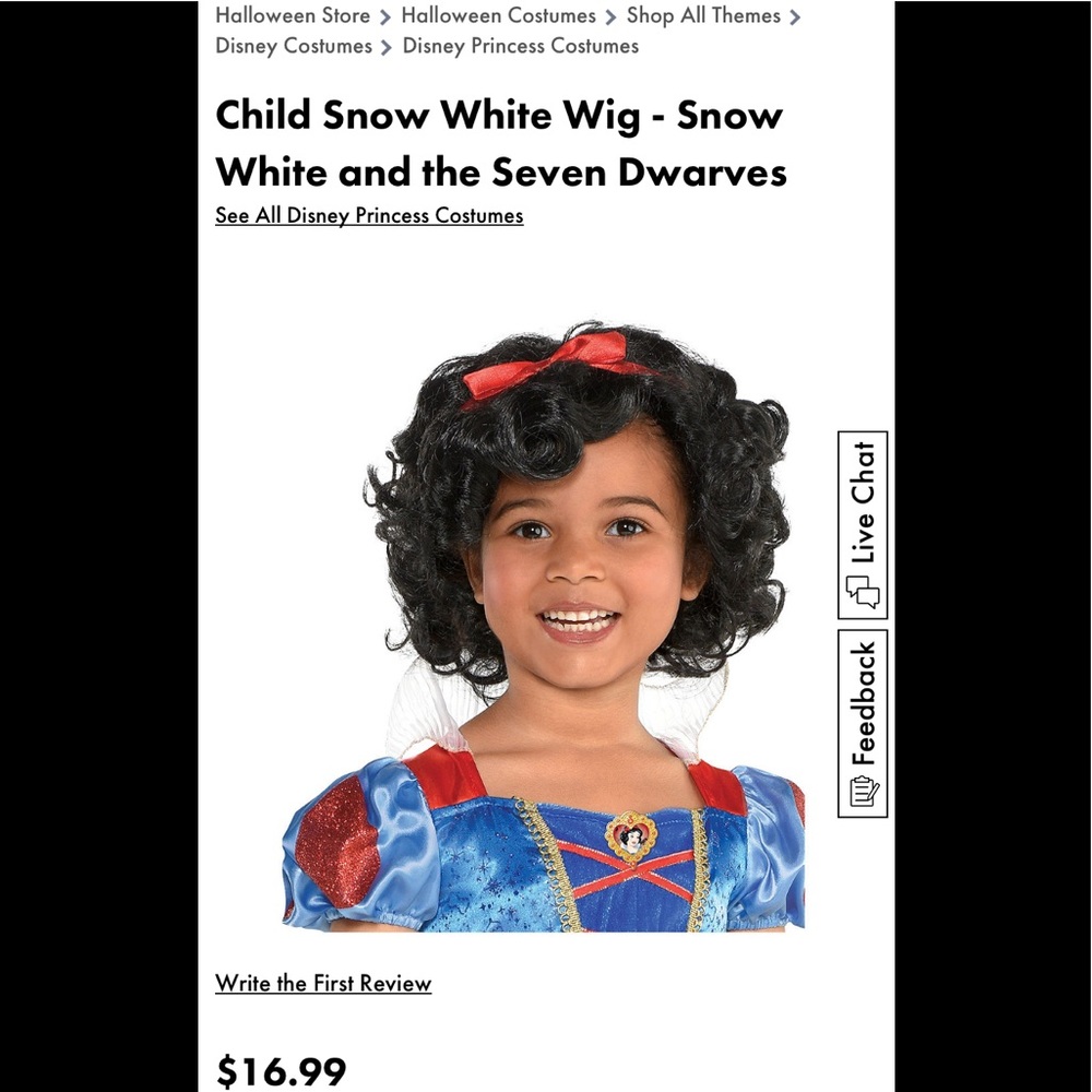 🍎Disney Princess Snow White Child Wig🍎